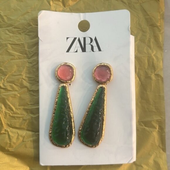 Zara Style Selena Gomez Gold Resin Earrings 🔥🔥🔥✨✨💖 - Picture 8 of 8